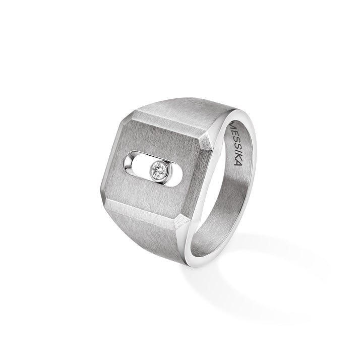 Bague Messika Chevalière Move Titanium diamant titane naturel 13771-TN