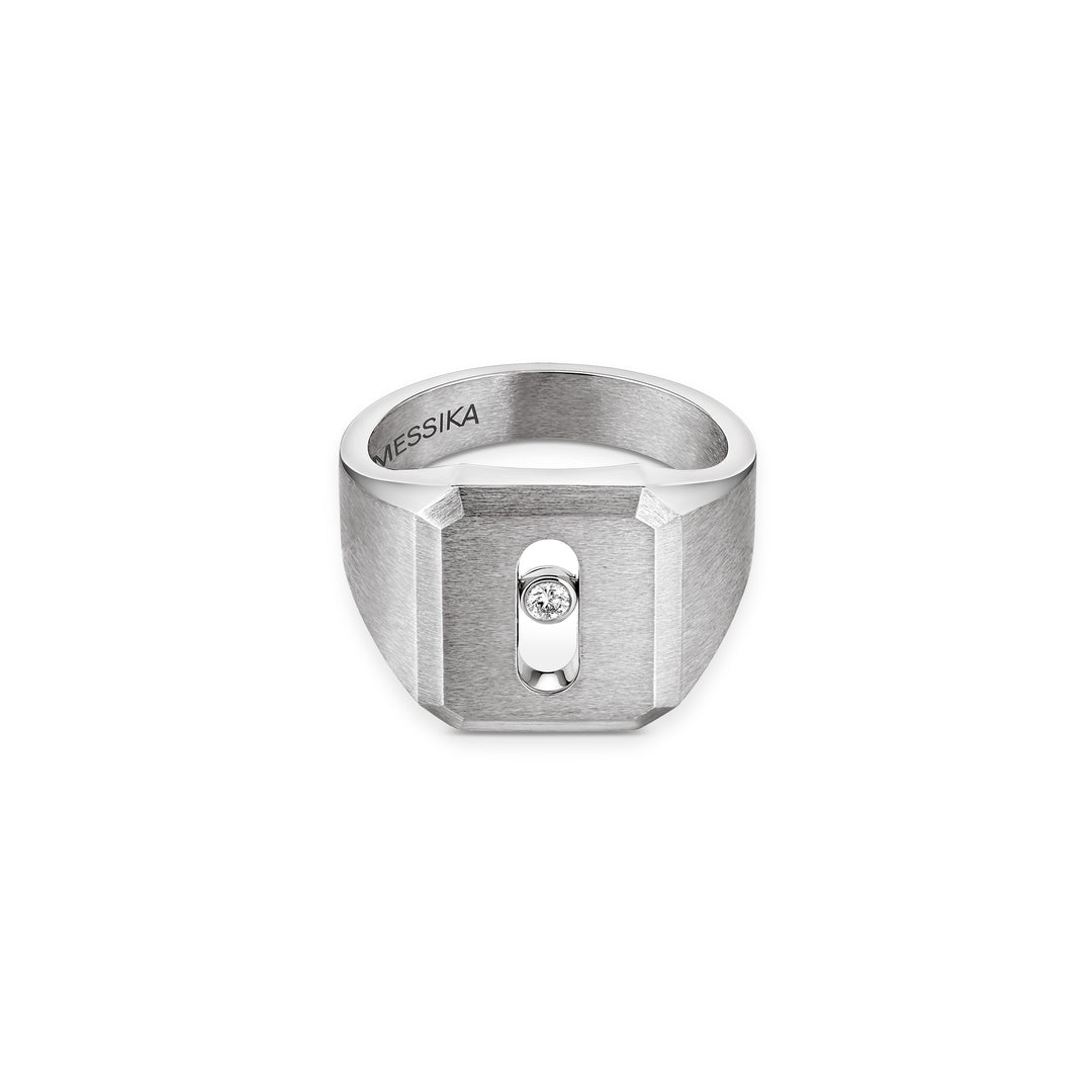 Messika Signet Ring Move Titanium Natural Diamond Titanium 13771-TN