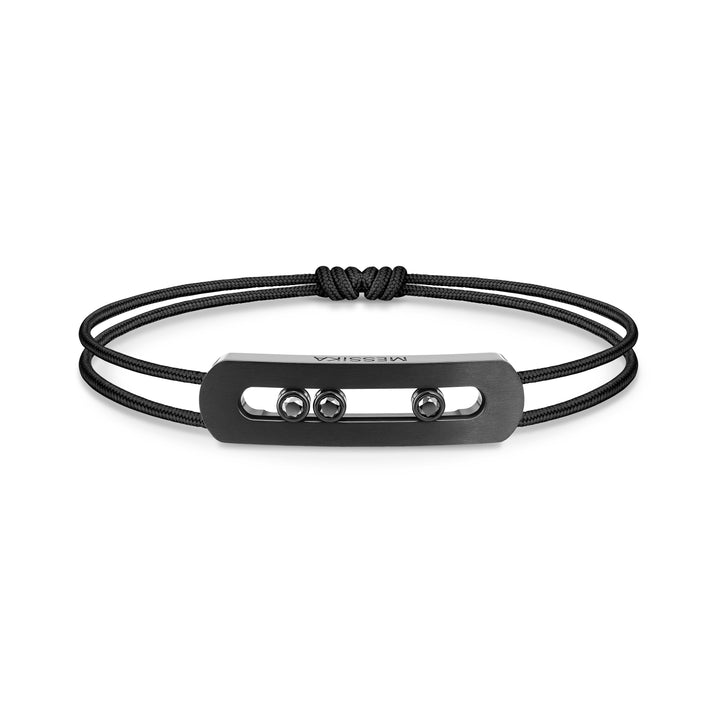Bracelet Messika Cordon Move Titanium Black en titane et diamants noirs 10830-TB