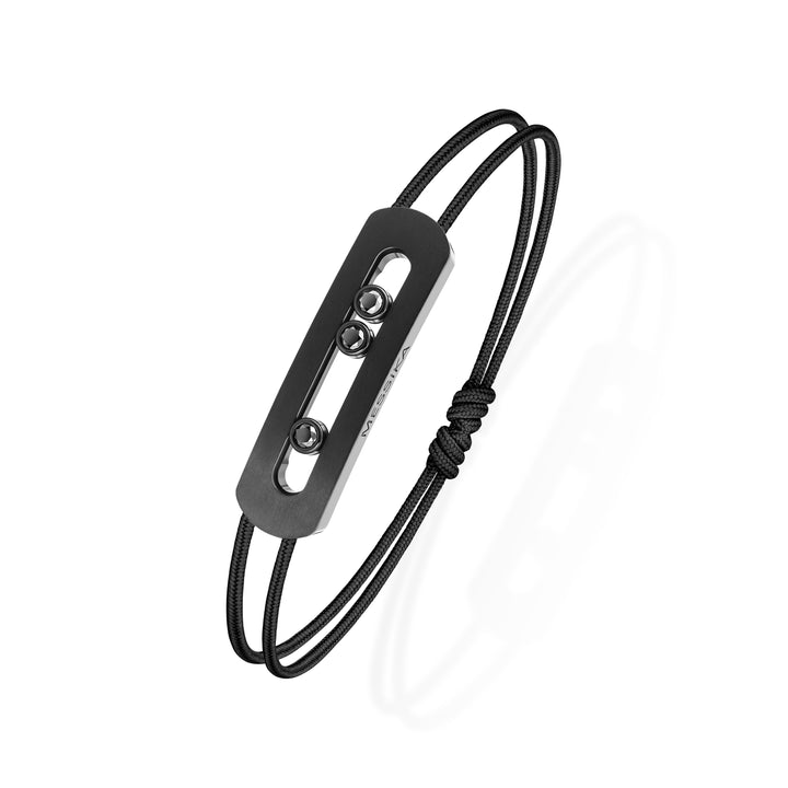 Bracelet Messika Cordon Move Titanium Black en titane et diamants noirs 10830-TB