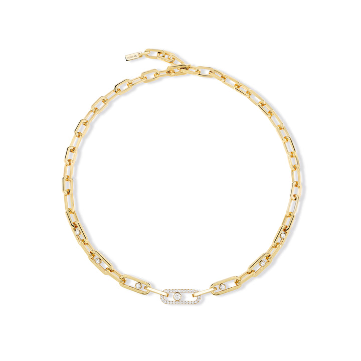 Collier Messika Move Link en or jaune 18k et diamants 12853-YG