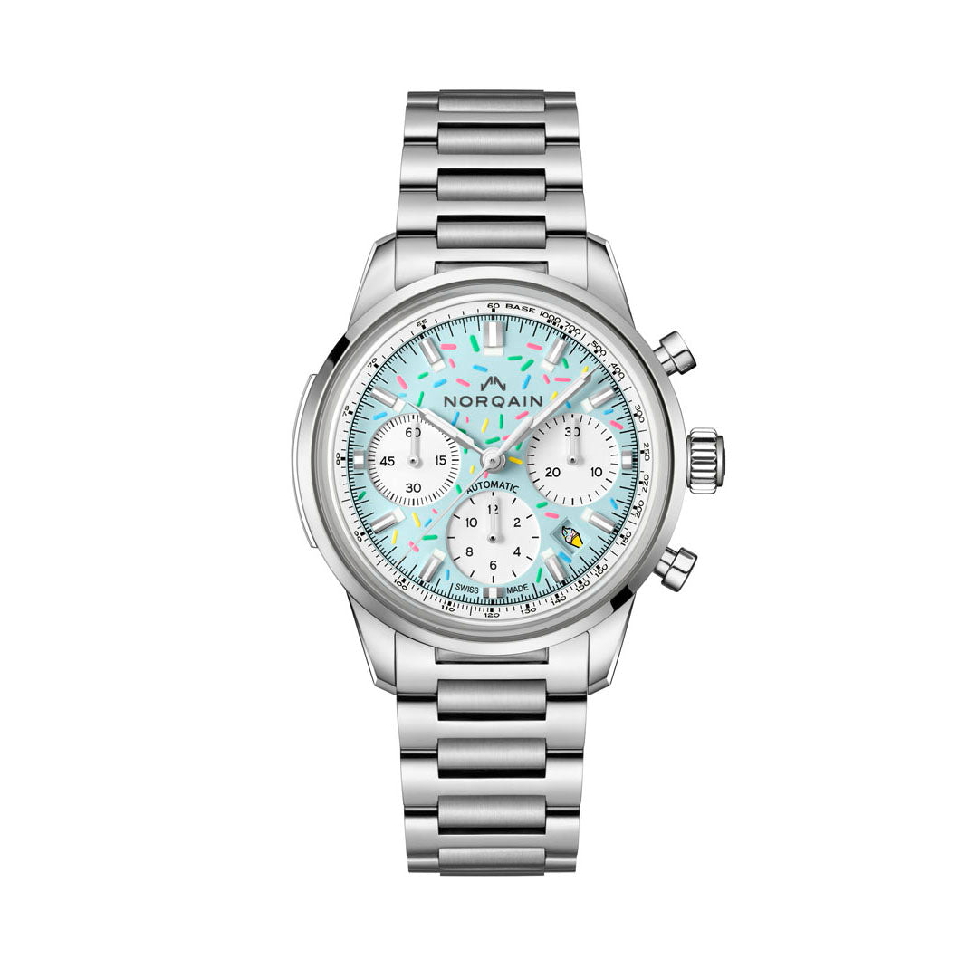 NORQAIN Freedom Chrono Enjoy Life "Sprinkles" automatic stainless steel 40 mm watch N2201.19S04.A01.S01