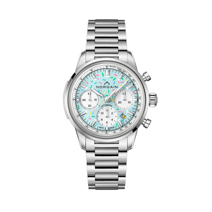 NORQAIN Freedom Chrono Enjoy Life "Sprinkles" automatic stainless steel 40 mm watch N2201.19S04.A01.S01
