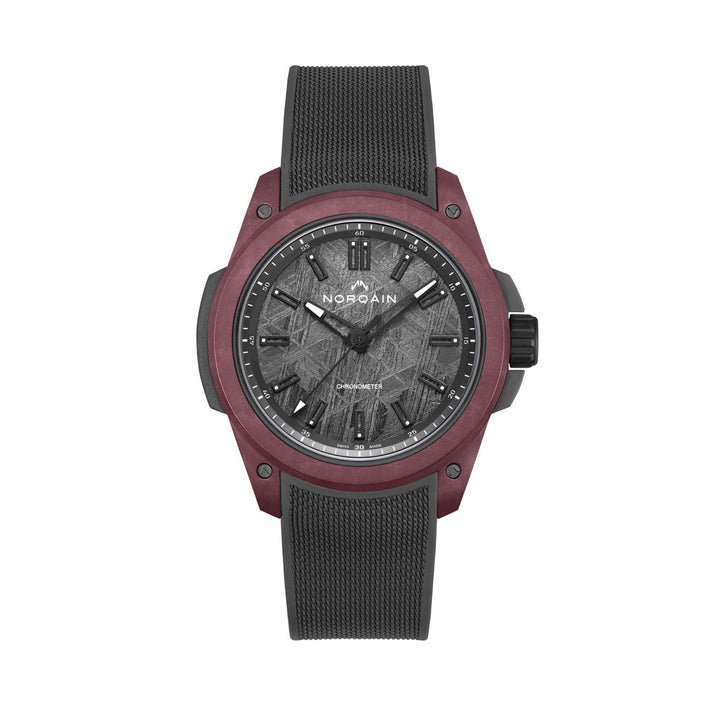 Montre NORQAIN Wild ONE Meteorite Special Edition automatique en matériau NORTEQ® à base de fibre de carbone bracelet caoutchouc 42 mm