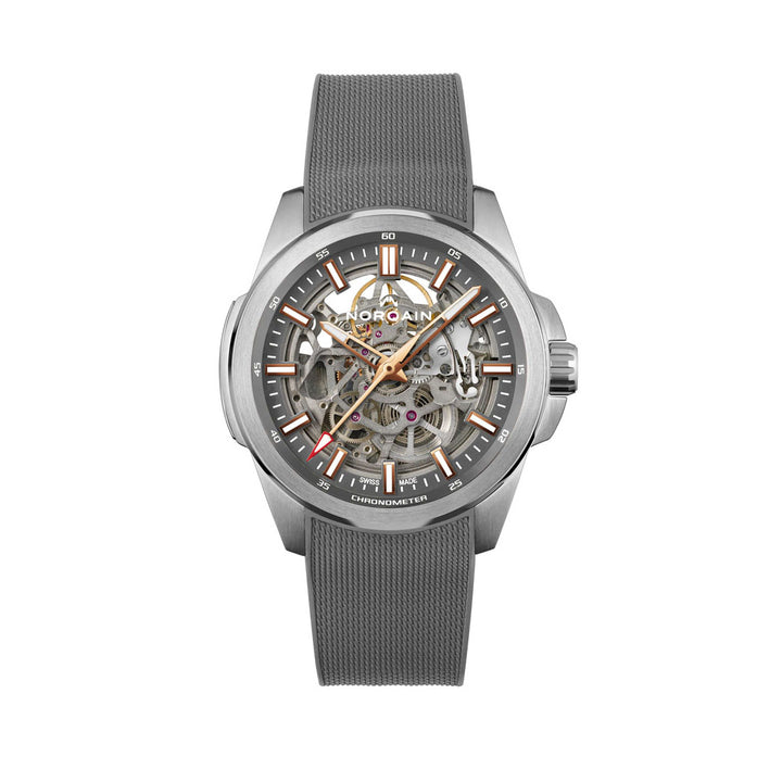 Montre NORQAIN Independence Skeleton automatique en acier inoxydable bracelet caoutchouc 42 mm