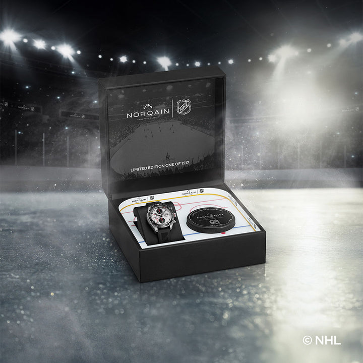 Montre NORQAIN Adventure Chrono NHL Limited Edition automatique en acier inoxydable bracelet caoutchouc 41 mm