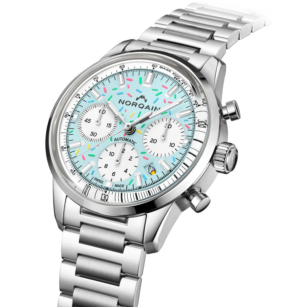 NORQAIN Freedom Chrono Enjoy Life "Sprinkles" automatic stainless steel 40 mm watch N2201.19S04.A01.S01