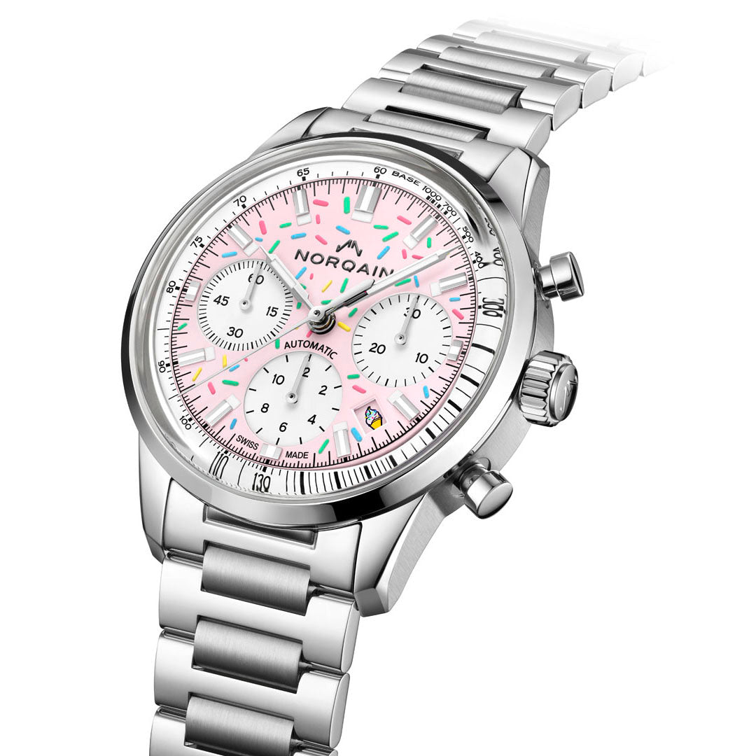 NORQAIN Freedom Chrono Enjoy Life "Sprinkles" automatic stainless steel 40 mm watch