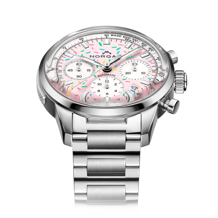 NORQAIN Freedom Chrono Enjoy Life "Sprinkles" automatic stainless steel 40 mm watch
