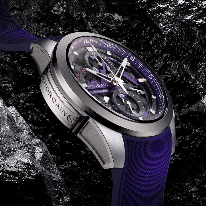 Montre NORQAIN Independence Skeleton Chrono automatique en titane bracelet caoutchouc 42 mm
