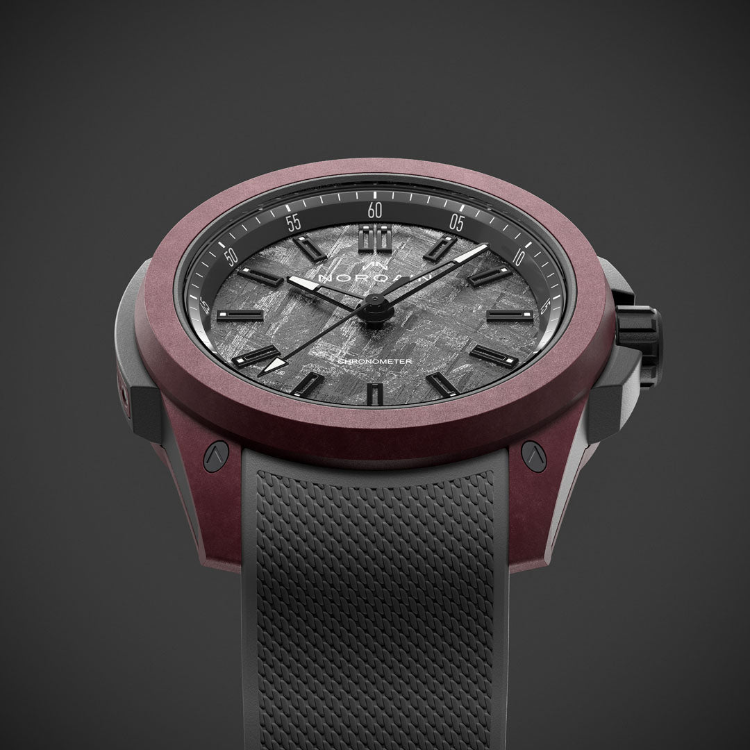 Montre NORQAIN Wild ONE Meteorite Special Edition automatique en matériau NORTEQ® à base de fibre de carbone bracelet caoutchouc 42 mm