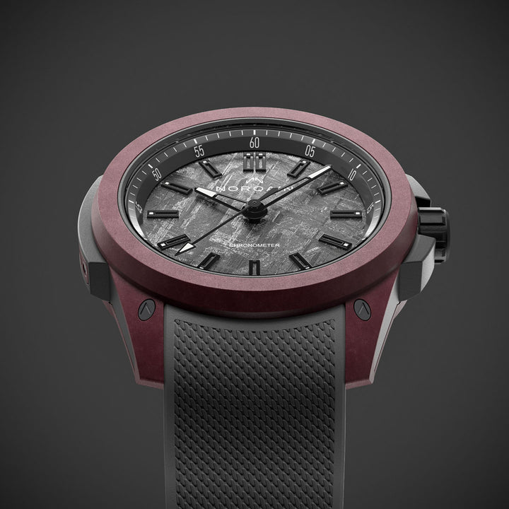Montre NORQAIN Wild ONE Meteorite Special Edition automatique en matériau NORTEQ® à base de fibre de carbone bracelet caoutchouc 42 mm