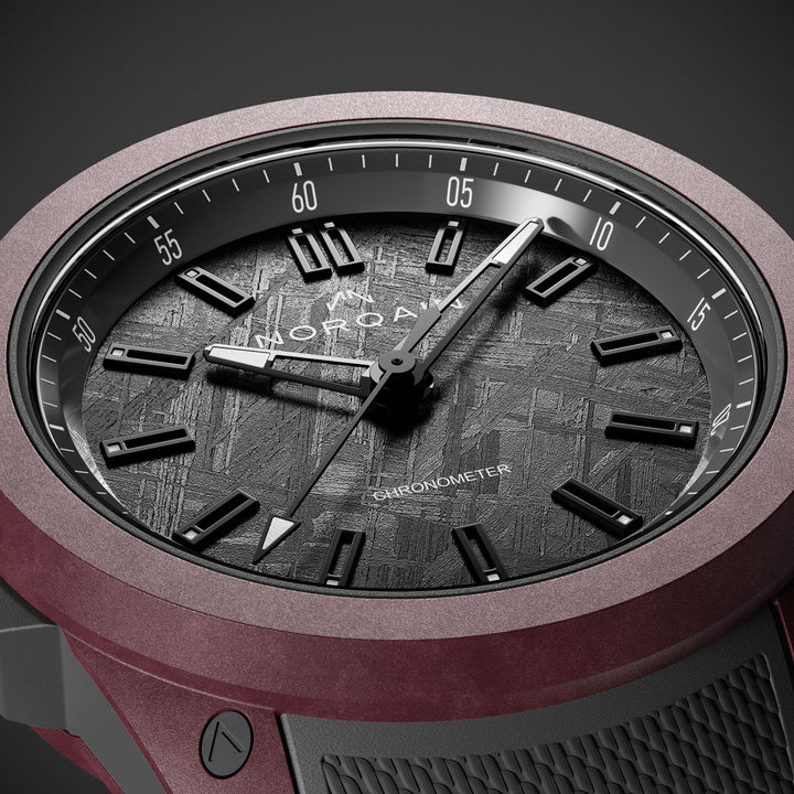 Montre NORQAIN Wild ONE Meteorite Special Edition automatique en matériau NORTEQ® à base de fibre de carbone bracelet caoutchouc 42 mm
