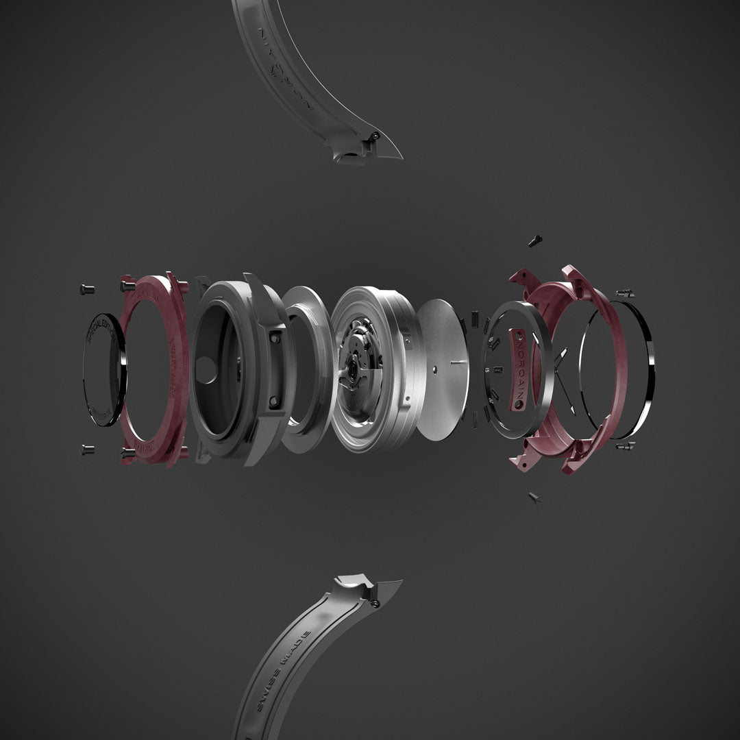 Montre NORQAIN Wild ONE Meteorite Special Edition automatique en matériau NORTEQ® à base de fibre de carbone bracelet caoutchouc 42 mm
