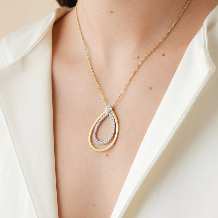 Collier pendentif Marco Bicego Masai en or jaune 18k diamants CG856_B_YW_M5