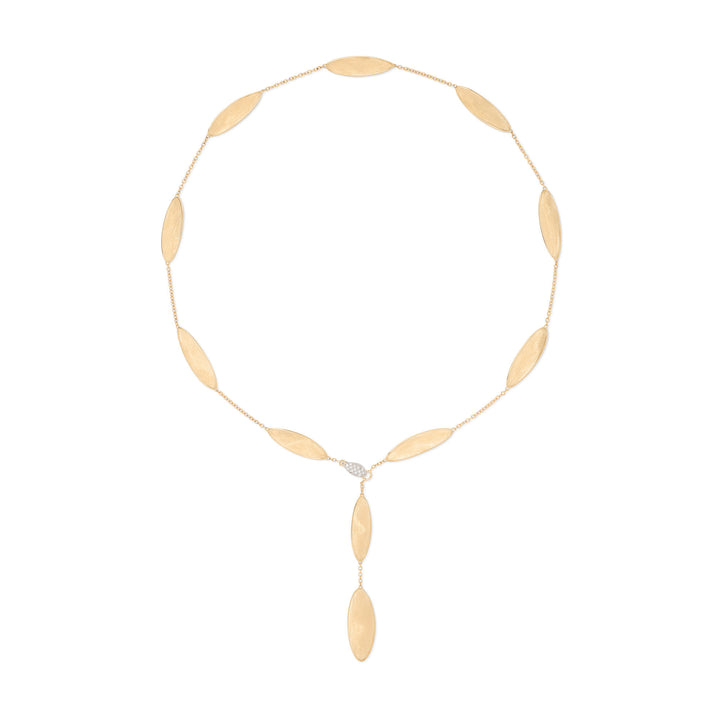 Collier lariat Marco Bicego Lunaria Twist en or jaune 18K diamants CB2898_B_YW_Q6