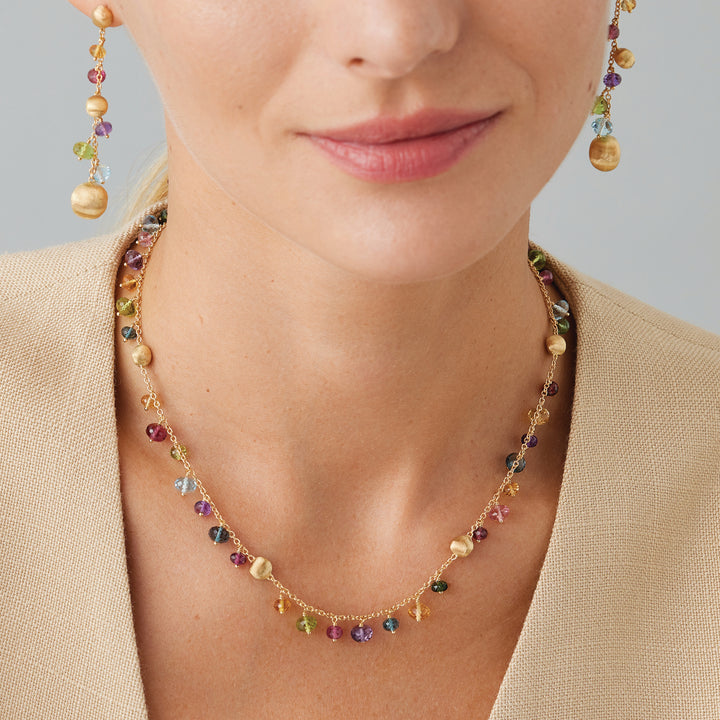 Collier Marco Bicego Africa Gemstones en or jaune 18k pierres multicolores CB2781_MIX02_Y_02