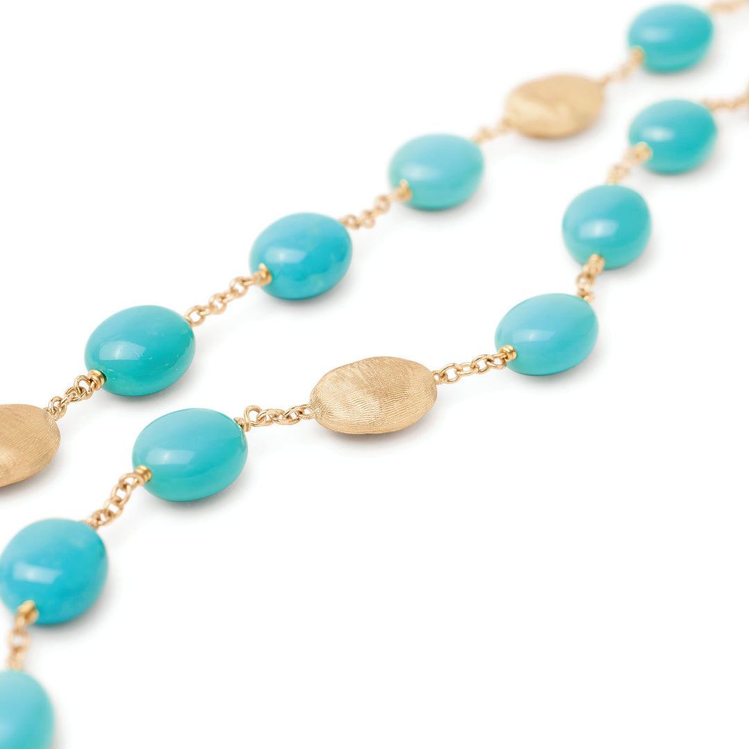 Collier Marco Bicego Siviglia en or jaune 18K turquoise CB2769_TU01_Y_02