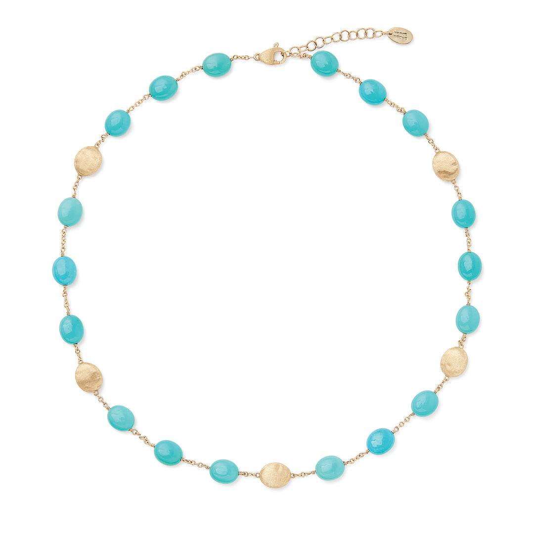 Collier Marco Bicego Siviglia en or jaune 18K turquoise CB2769_TU01_Y_02
