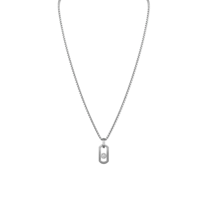 Collier Messika Pendentif So Move en titane naturel et diamants 13679-TN