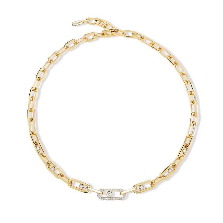 Collier Messika Move Link en or jaune 18k et diamants 12853-YG