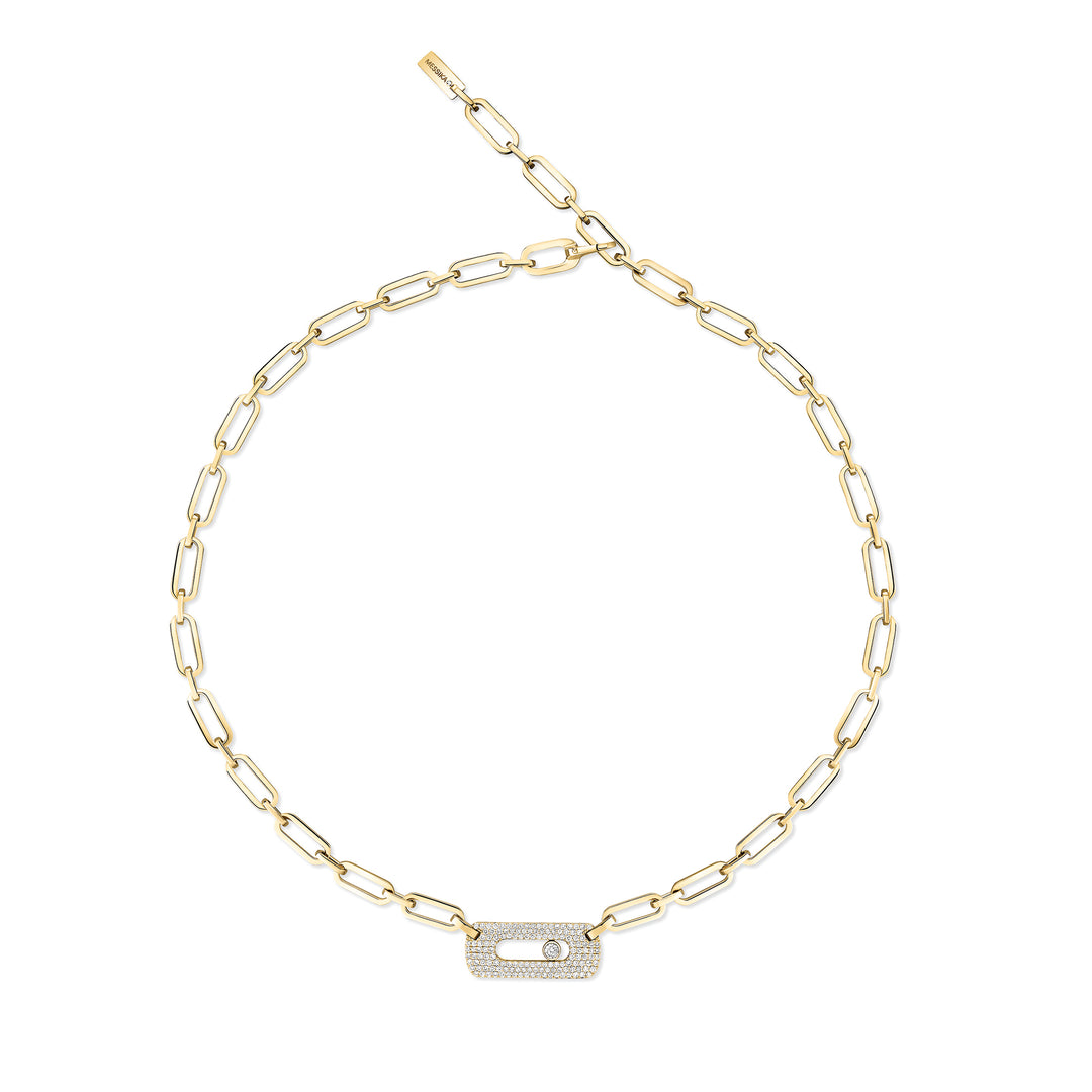 Collier Messika Move Link en or jaune 18k et diamants 12095-YG