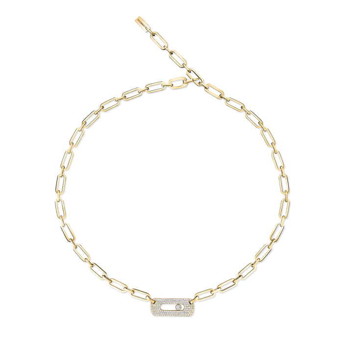 Collier Messika Move Link en or jaune 18k et diamants 12095-YG