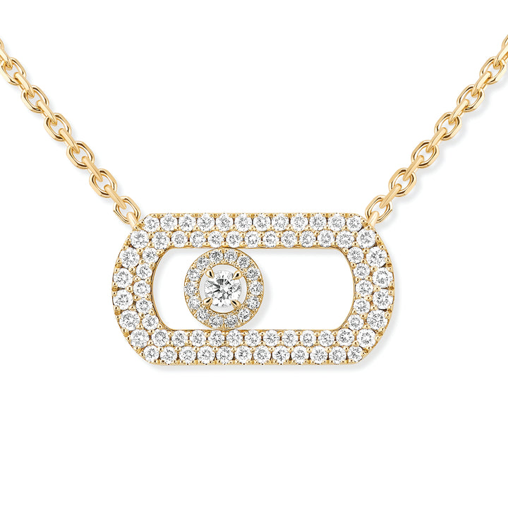 Collier Messika So Move Pavé en or jaune 18k et diamants 12945-YG