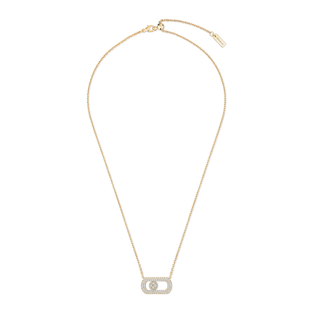 Collier Messika So Move Pavé en or jaune 18k et diamants 12945-YG