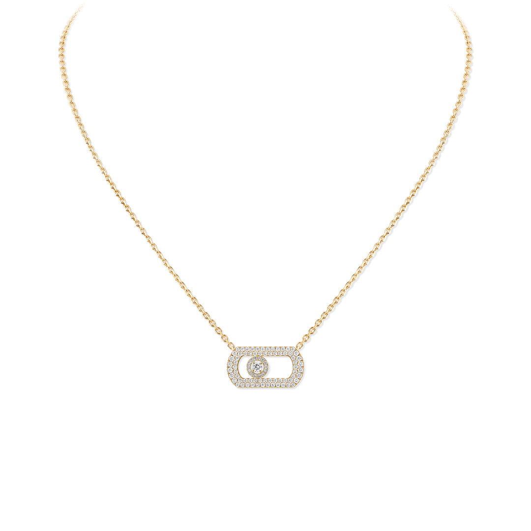 Collier Messika So Move Pavé en or jaune 18k et diamants 12945-YG