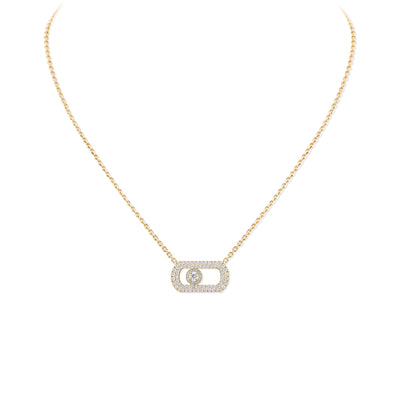 Collier Messika So Move Pavé en or jaune 18k et diamants 12945-YG