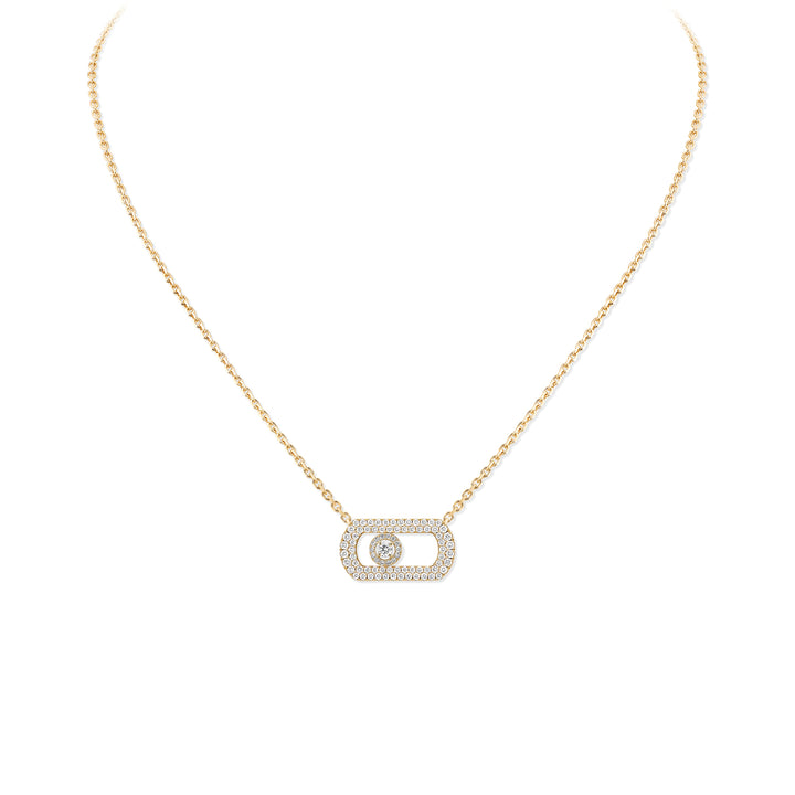 Collier Messika So Move Pavé en or jaune 18k et diamants 12945-YG
