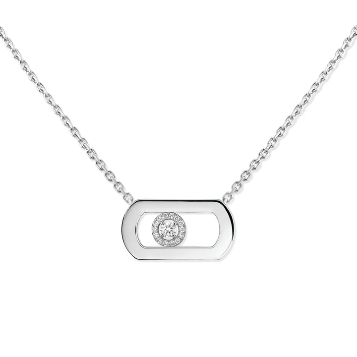 Collier Messika So Move en or blanc 18k et diamants 12944-WG