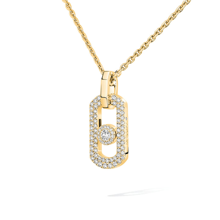 Collier Messika So Move Pavé en or jaune 18k et diamants 14966-YG