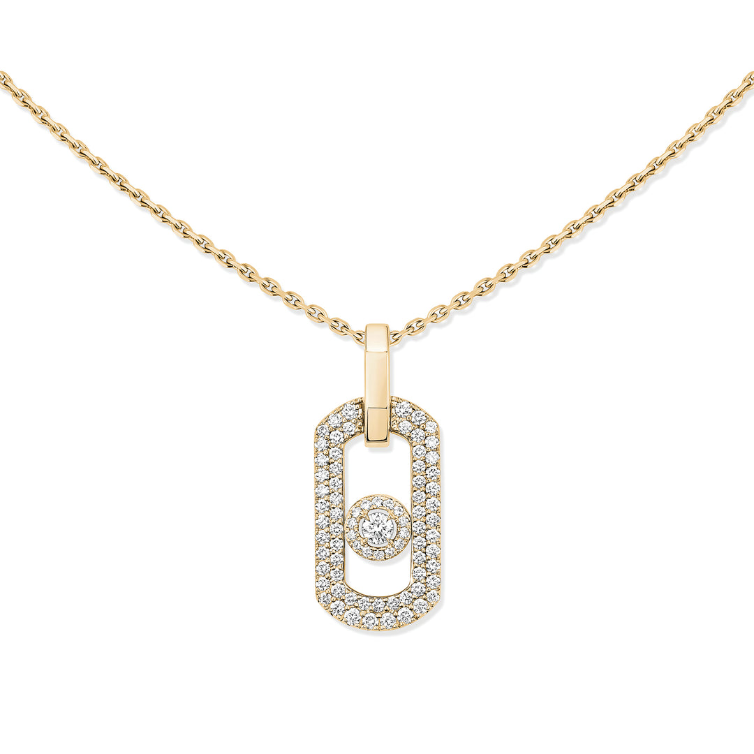 Collier Messika So Move Pavé en or jaune 18k et diamants 14966-YG