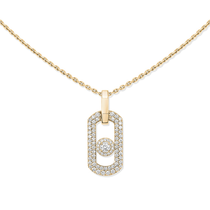 Collier Messika So Move Pavé en or jaune 18k et diamants 14966-YG
