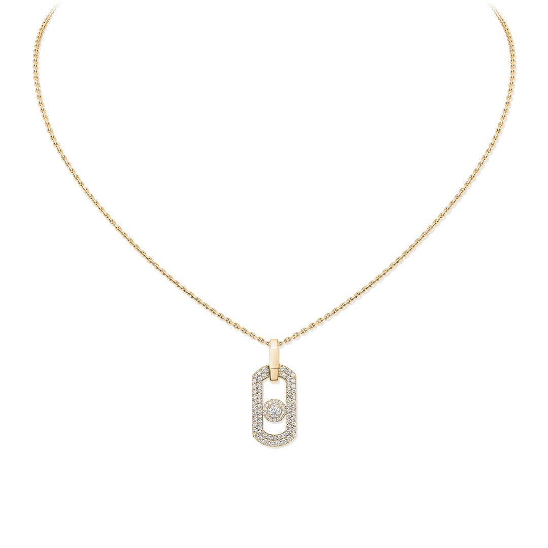 Collier Messika So Move Pavé en or jaune 18k et diamants 14966-YG