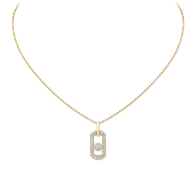 Collier Messika So Move Pavé en or jaune 18k et diamants 14966-YG