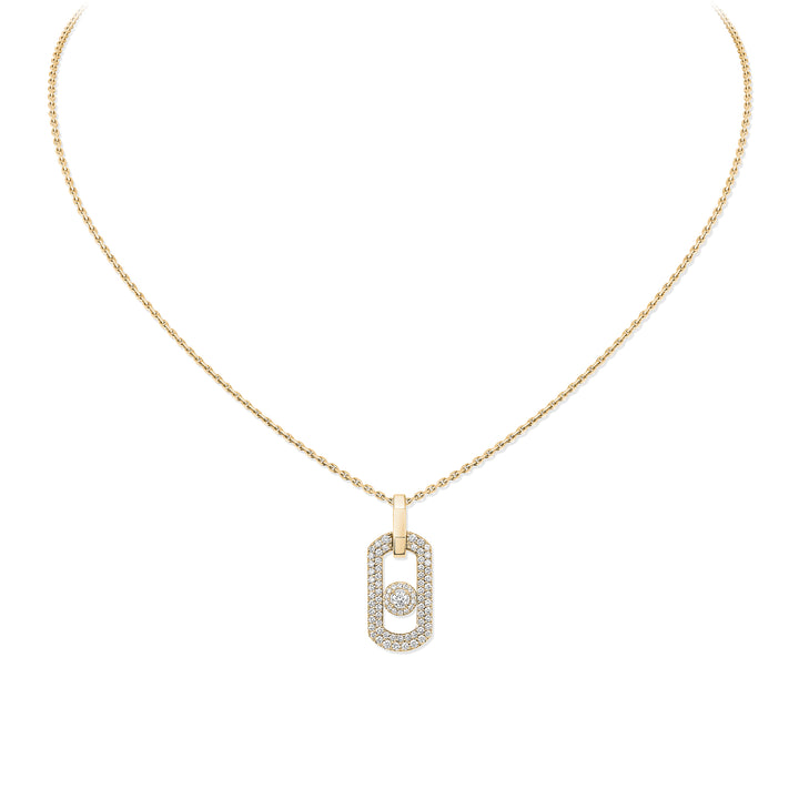 Collier Messika So Move Pavé en or jaune 18k et diamants 14966-YG