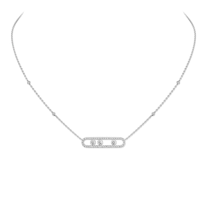 Collier Messika Move Pavé en or blanc 18k et diamants 03994-WG