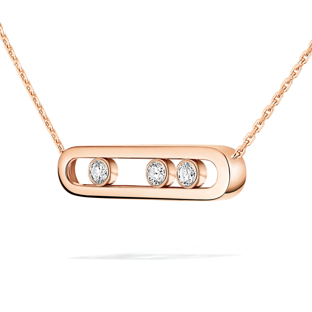 Collier Messika Move en or rose 18k et diamants 03997-PG