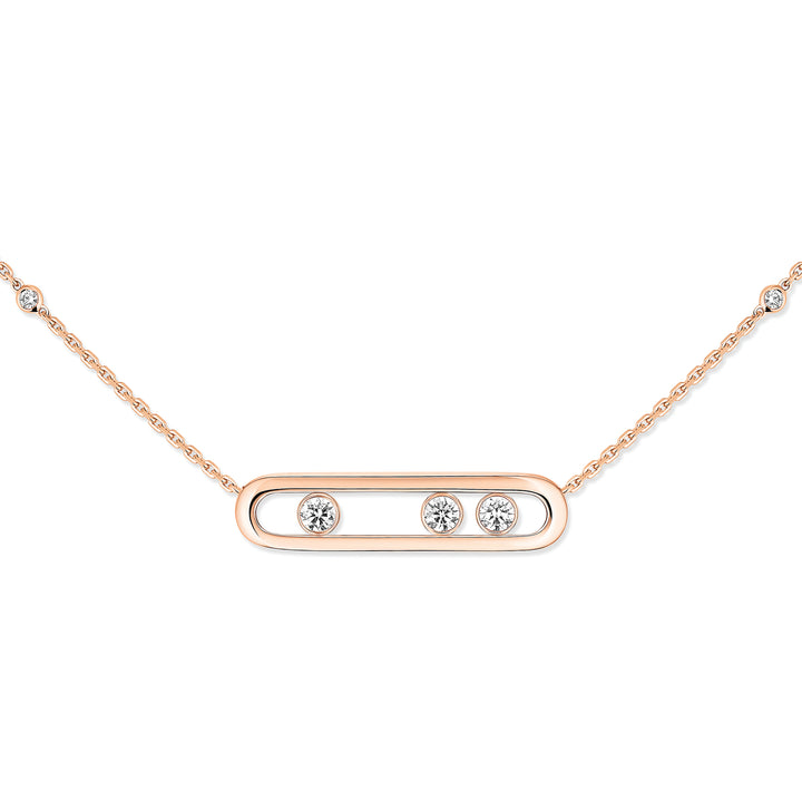 Collier Messika Move en or rose 18k et diamants 03997-PG