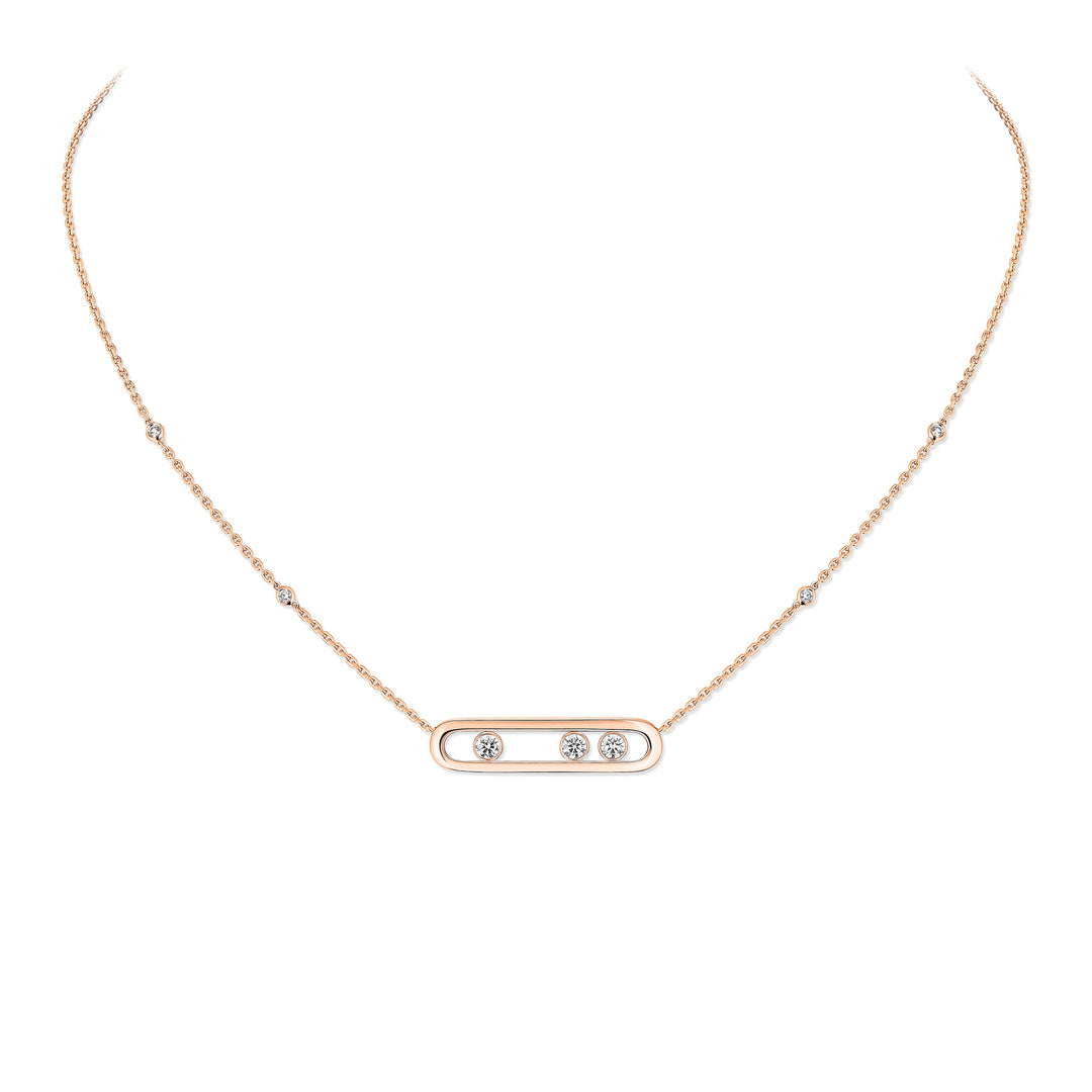 Collier Messika Move en or rose 18k et diamants 03997-PG