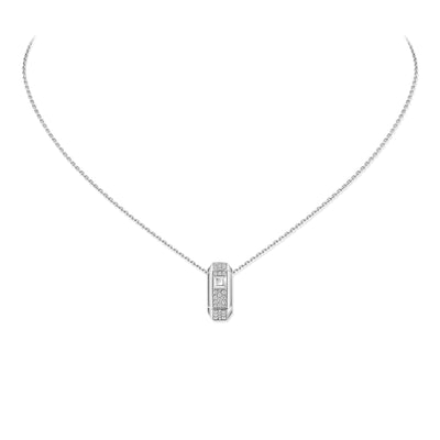 Collier Messika Moderniste pavé en or blanc 18k avec diamants 14425-WG