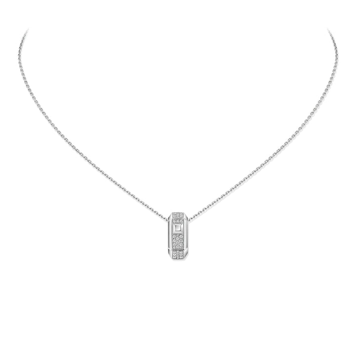Collier Messika Moderniste pavé en or blanc 18k avec diamants 14425-WG