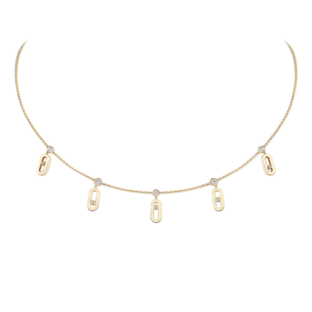 Collier Messika Move Uno en or jaune 18k et diamants 14588-YG