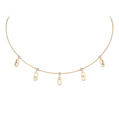 Collier Messika Move Uno en or jaune 18k et diamants 14588-YG