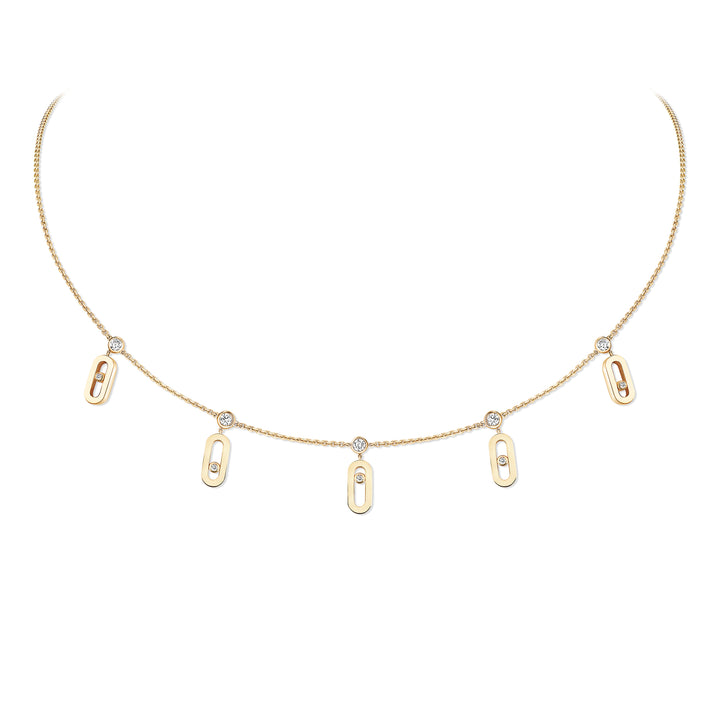 Collier Messika Move Uno en or jaune 18k et diamants 14588-YG
