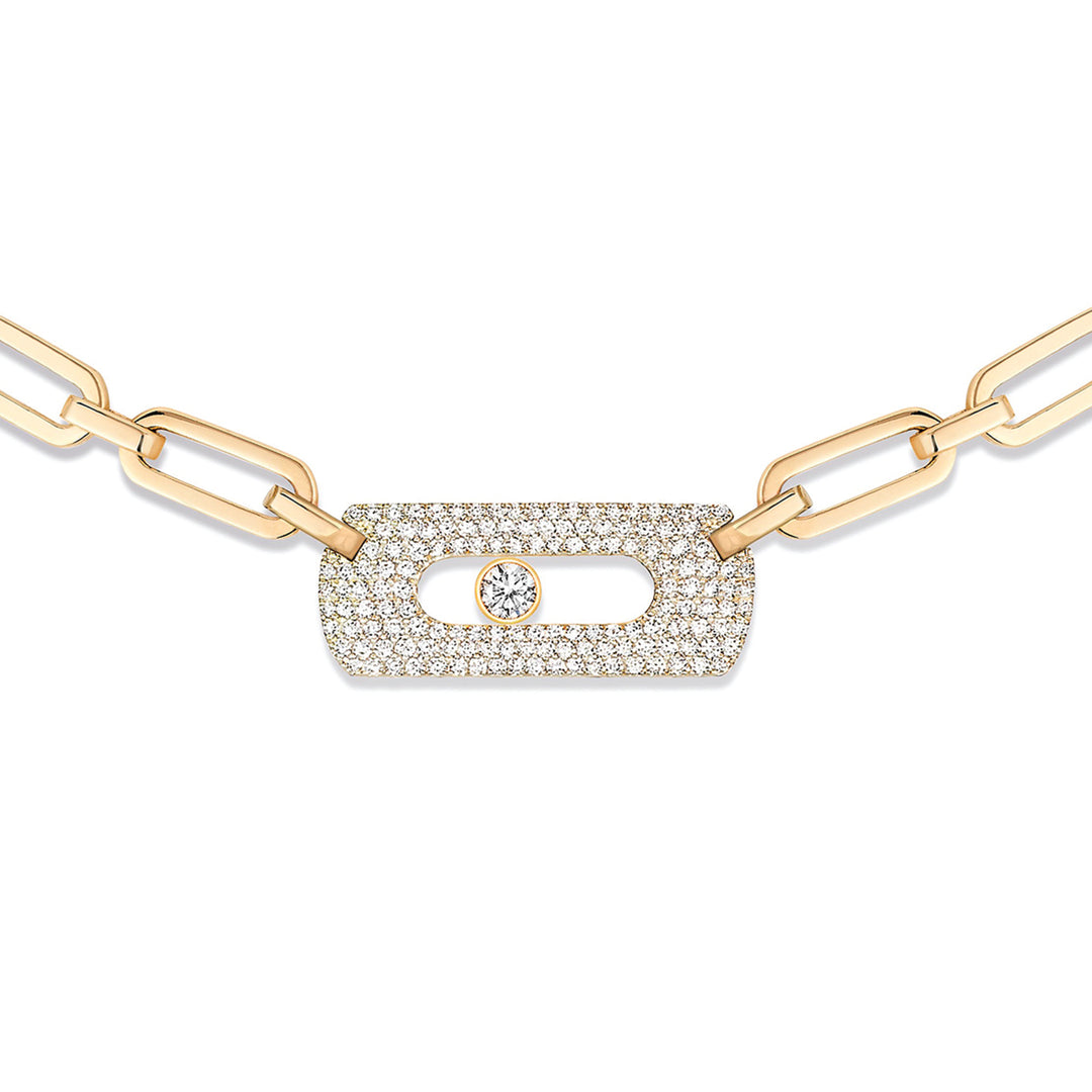 Collier Messika Move Link en or jaune 18k et diamants 12095-YG