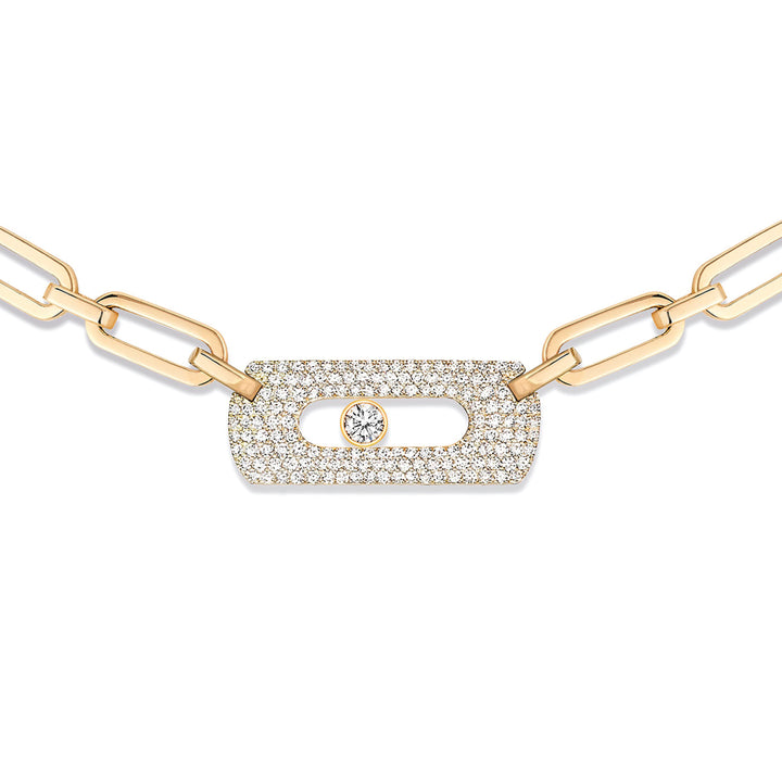 Collier Messika Move Link en or jaune 18k et diamants 12095-YG